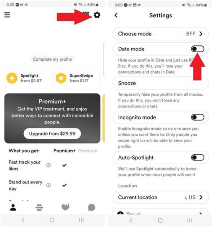 Can I delete Bumble date but keep BFF?