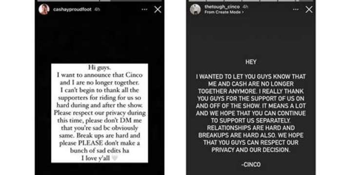 Cashay & Cinco Officially Break Up & Share Statements