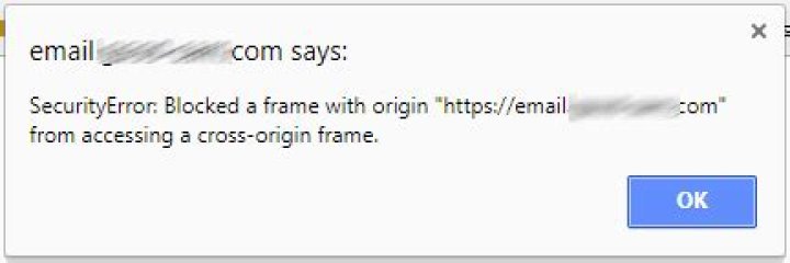 Google Chrome: Bypass “Blocked a frame with origin from accessing a cross-origin frame” Error?