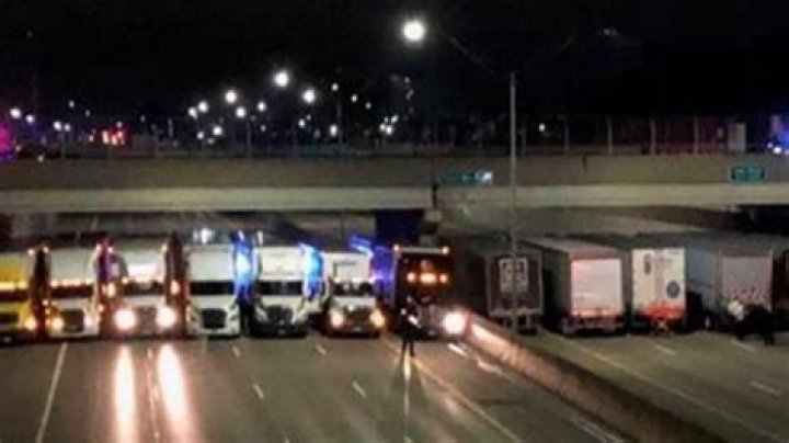 Here is why 13 trucks blocked the highway