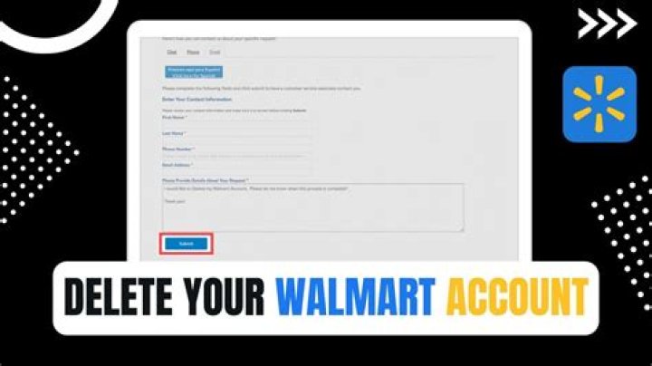 How can I delete my Walmart account?