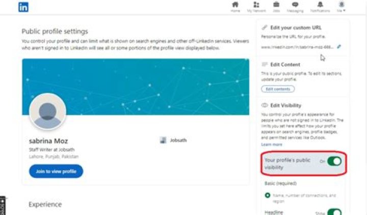 How can I hide my LinkedIn profile without deleting it?