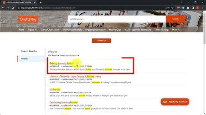 How do I close Shutterfly account?