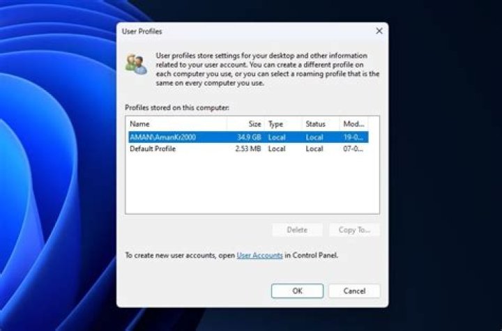 How do I delete a local profile?