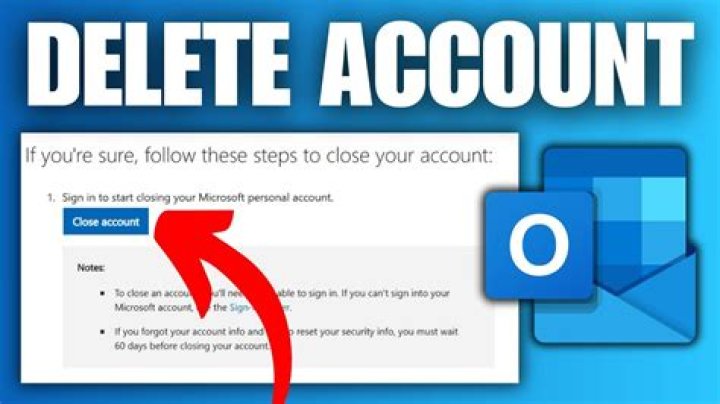 How do I delete an Outlook account from my phone?