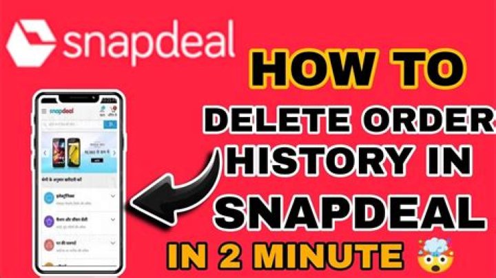 How do I delete my snapdeal app history?