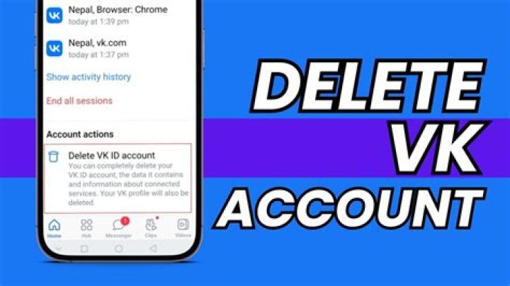 How do I delete my VK account on mobile legends?