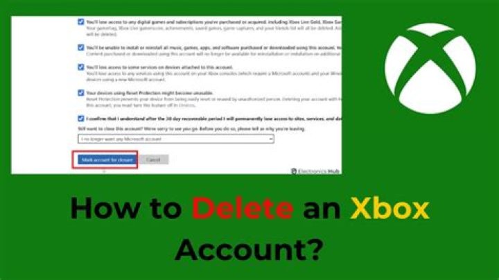 How do I delete my Xbox account from my computer?