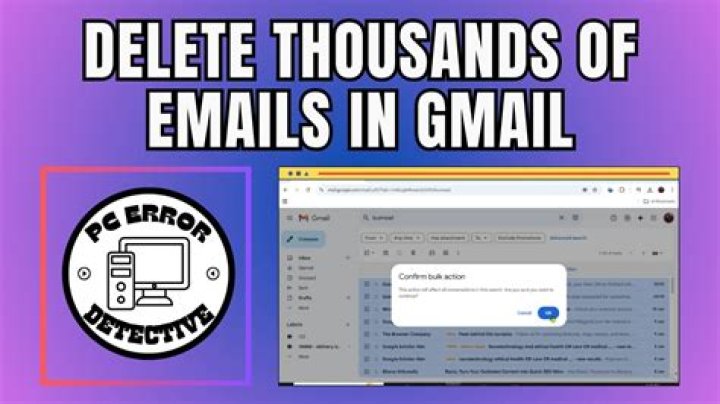 How do I delete thousands of emails in Gmail on iPad?