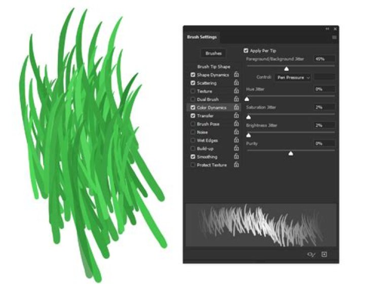 how do i make a grass brush in photoshop?