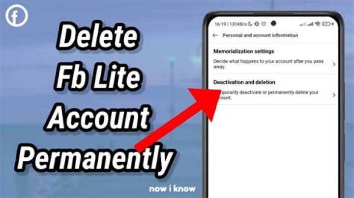 How do I permanently delete my FB Lite account?