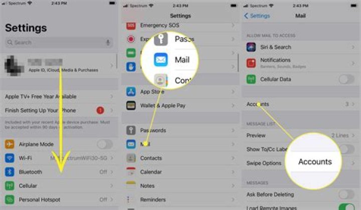 How do I remove a Hotmail account from my iPhone?