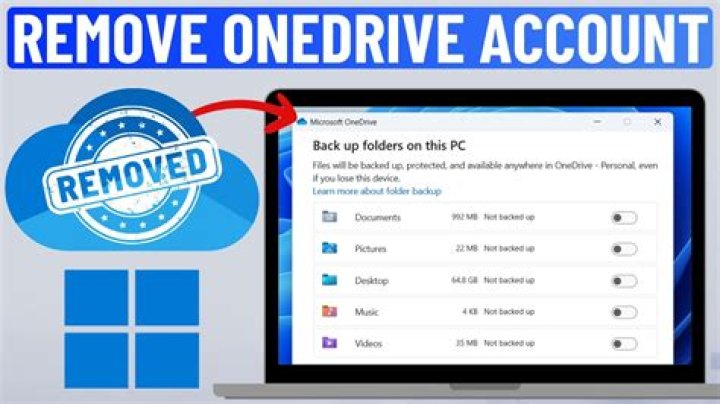 how do i remove a onedrive account?
