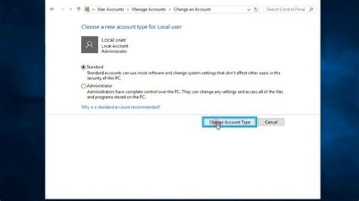 How do I remove administrator account from Windows 10?