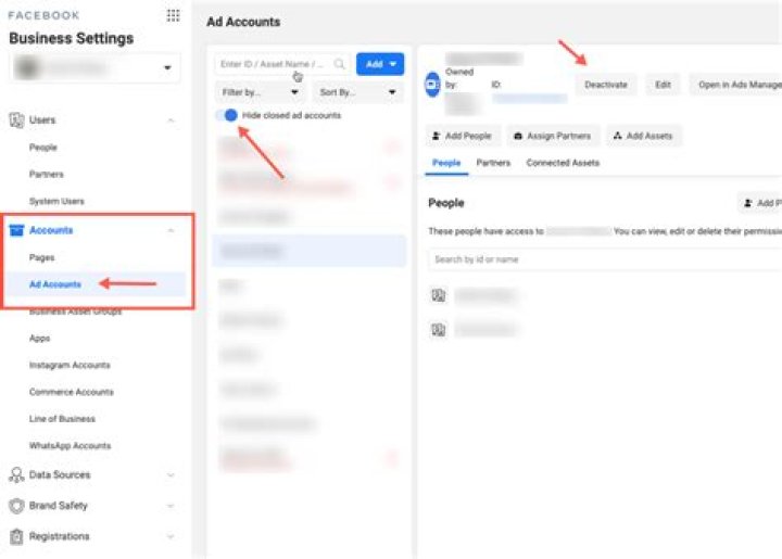 How do I remove an ad account from business manager?