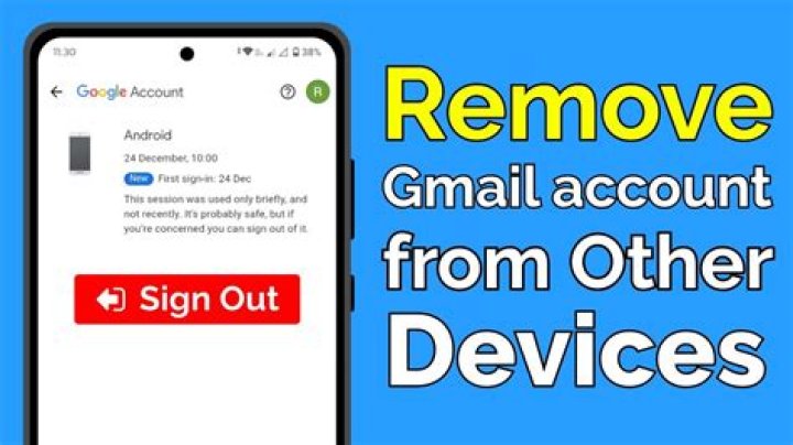 How do I remove my Gmail account from other devices?