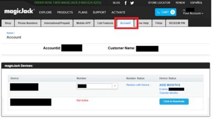 How do I renew my magicJack account?