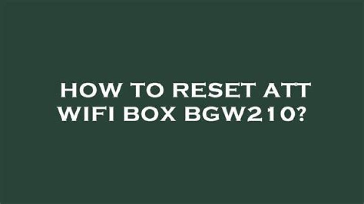how do i reset my att bgw210 router?