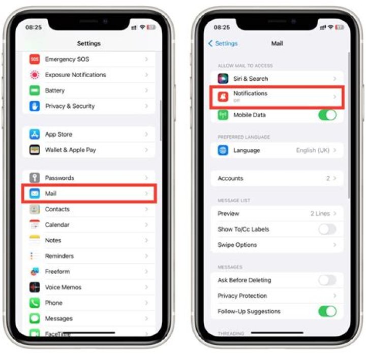 How do I turn off email on my iPhone 6?