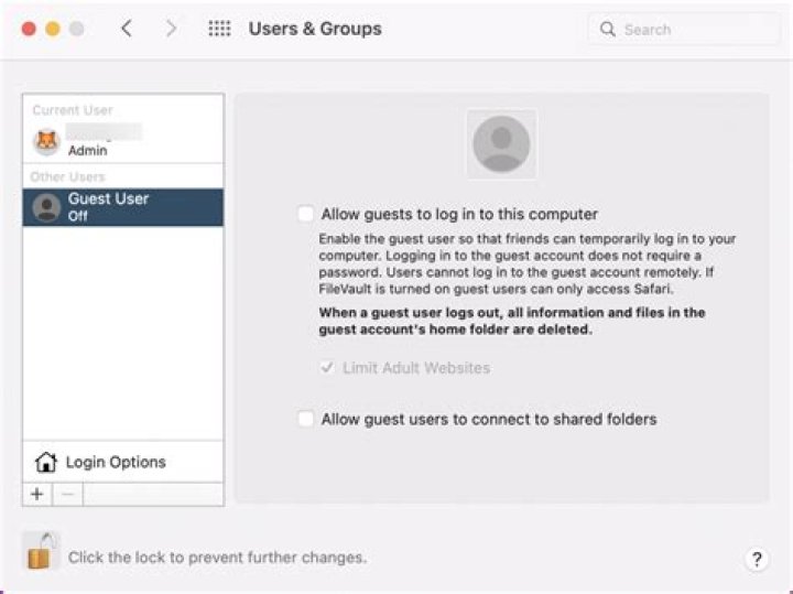 How do you change guest account on Mac?