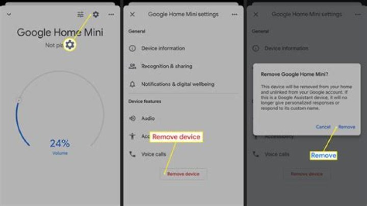 How do you delete a device from Google home?