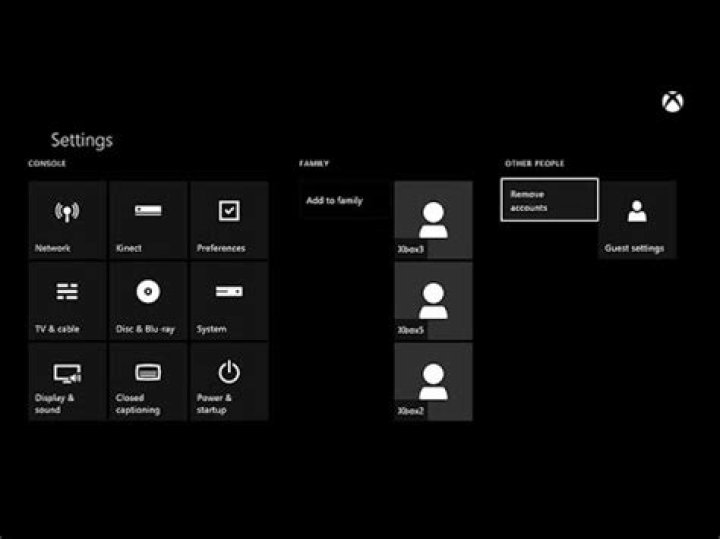 How do you remove an account from Xbox one?