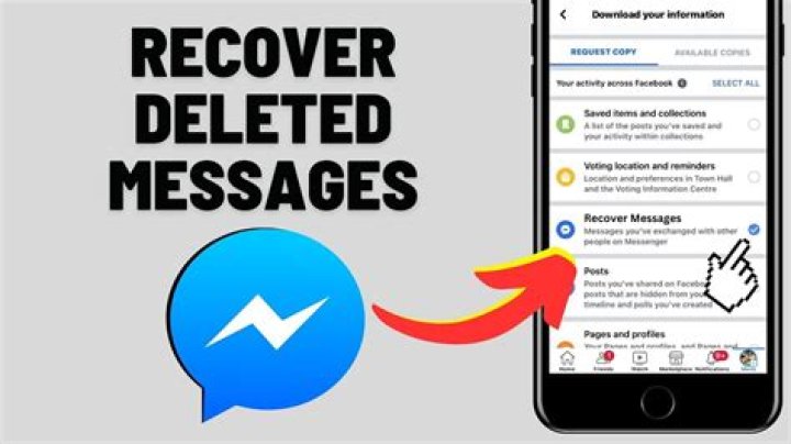 How do you retrieve deleted messages from Facebook Messenger?