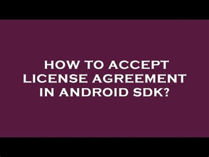how to accept license agreement in android sdk?