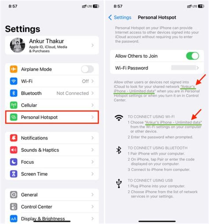 how to change nat type on iphone hotspot?