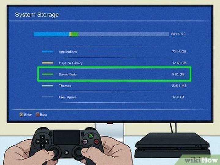 how to check ps4 storage?