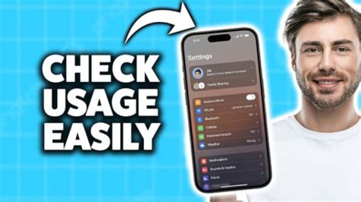 how to check usage on iphone?