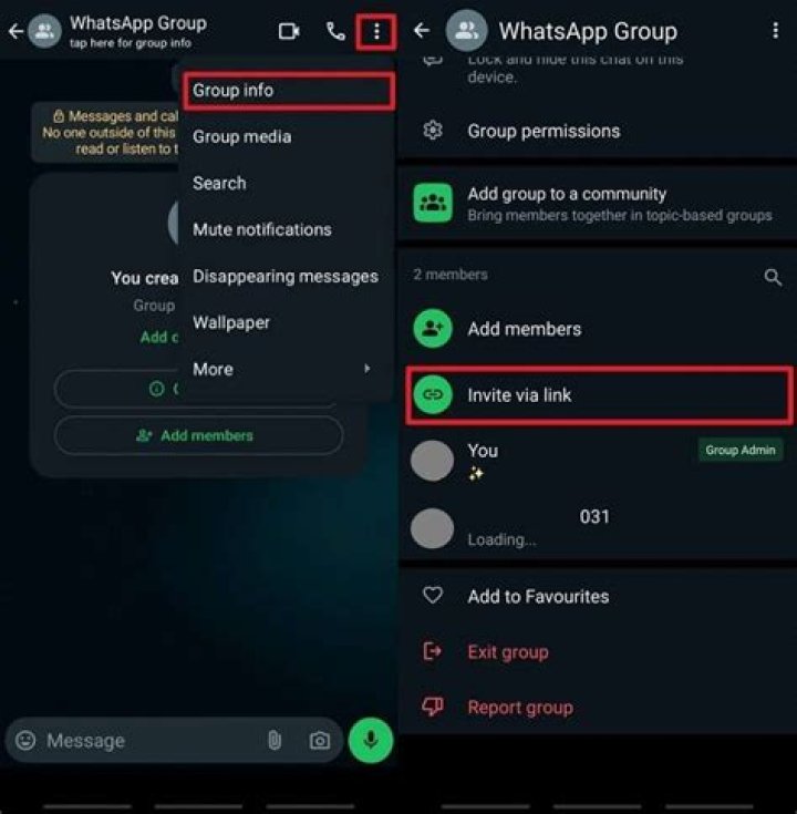 how to create a whatsapp group without members?