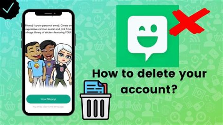 how to delete bitmoji account?