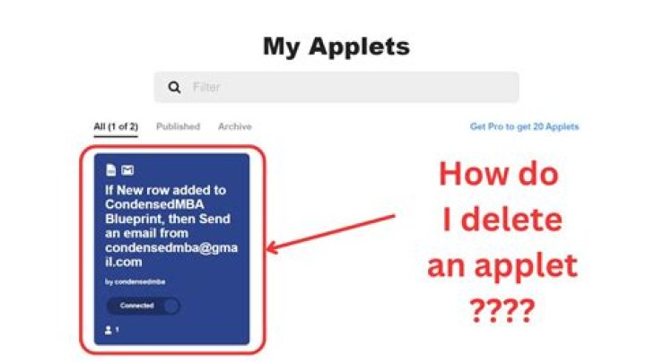 how to delete ifttt applets?