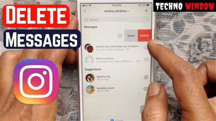 how to delete instagram chat on iphone?