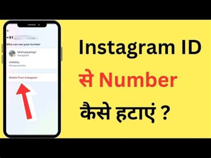 How to delete number from Instagram?
