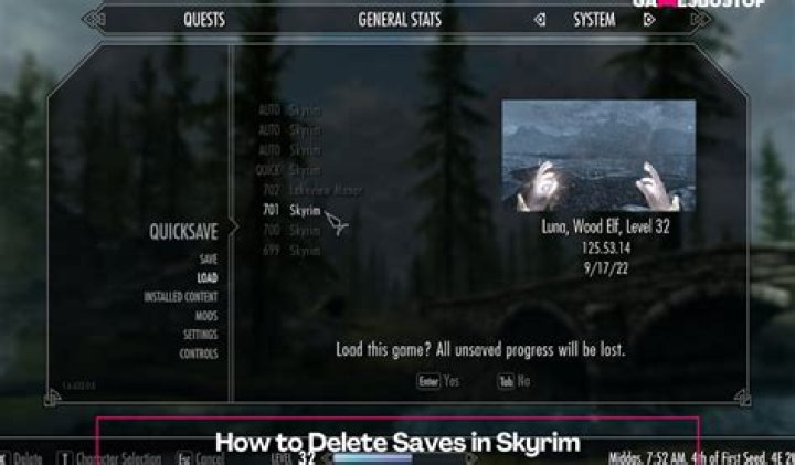 how to delete saves in skyrim ps4?
