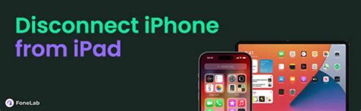 how to disconnect iphone from ipad?