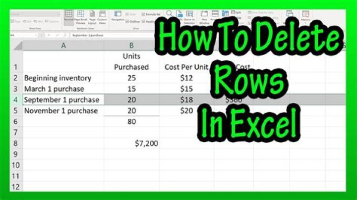 How to Erase Multiple Excel Rows Simultaneously?