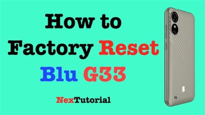how to factory reset a blu android phone?