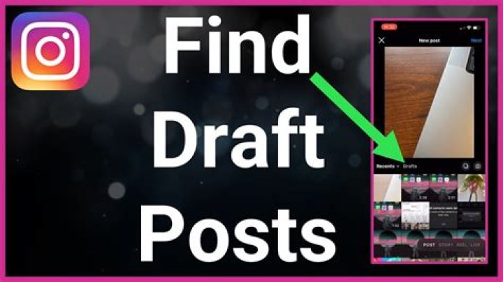 how to find drafts in instagram?
