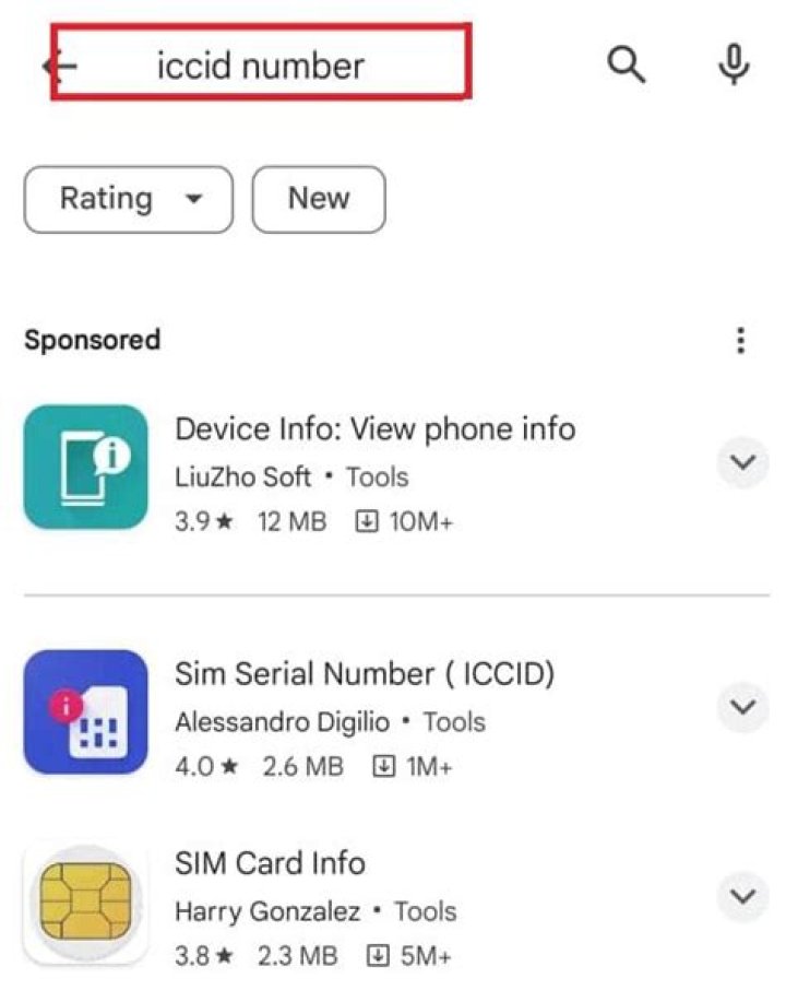 how to find iccid number on android?