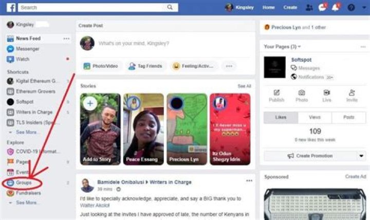 how to find my groups on facebook?