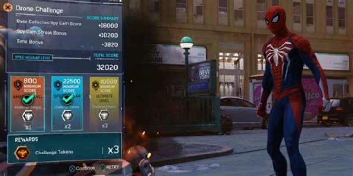 how to get challenge tokens in spider man ps4?