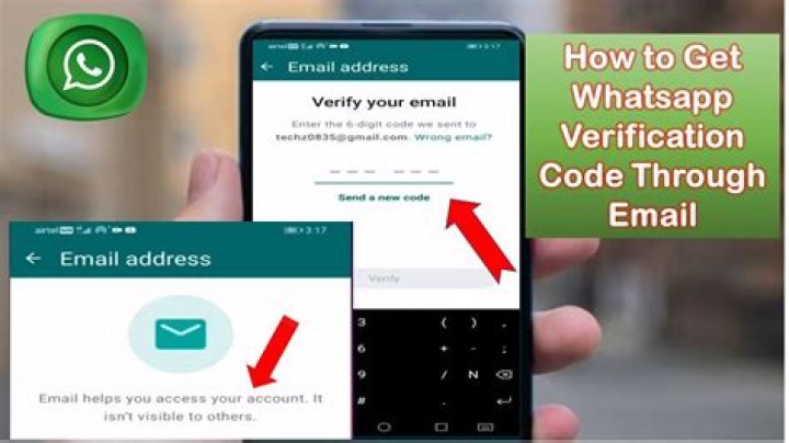 how to get whatsapp verification code by email?