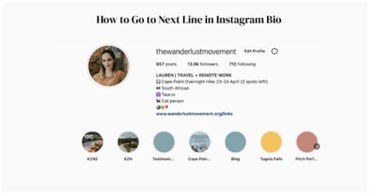 how to go to next line in instagram?