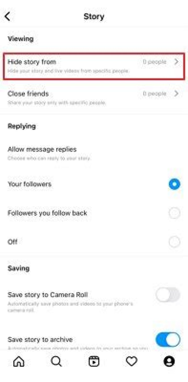 how to hide someone from seeing your posts on instagram?