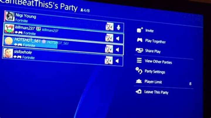 how to kick someone from a ps4 party?