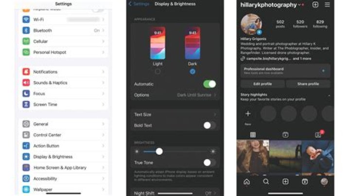how to make instagram dark mode iphone 6?