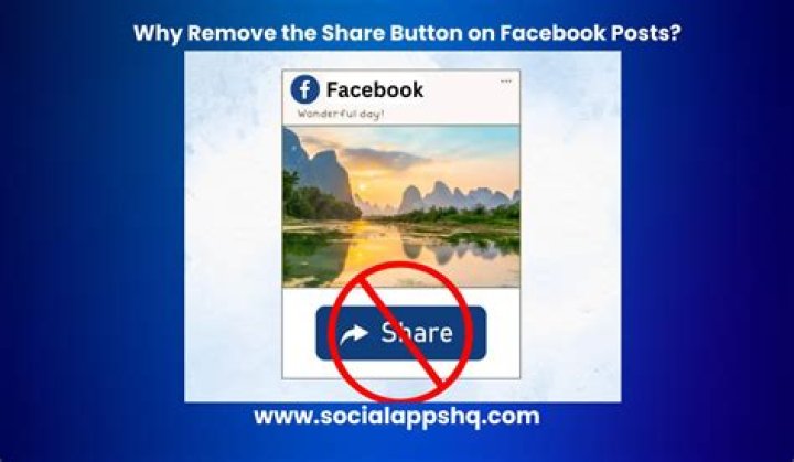 how to remove the share button on facebook posts 2019?